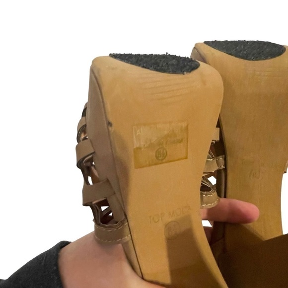 TOP MODA Bonica Tan Suede Open Toe Heels Shoes Sandals - Picture 7 of 7